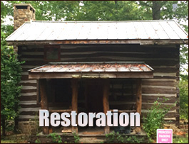 Historic Log Cabin Restoration  Eagle Springs, North Carolina