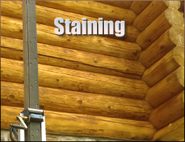  Eagle Springs, North Carolina Log Home Staining